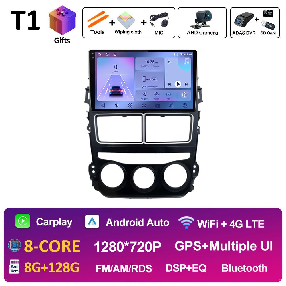 Беспроводной CarPlay Smart System для Toyota Vios Yaris 2018 2019 2020 Android Auto GPS Навигация QLED IPS Экран WIFI Авто Инструменты