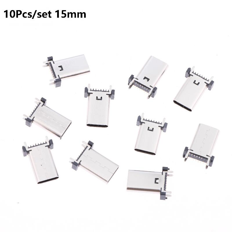 Разъем USB Type C Female 16-контактный, 180 градусов, для промышленных устройств, DIY сборки
