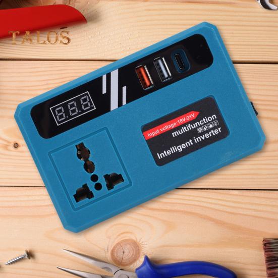 120 Вт Инвертор 18-21 В постоянного тока в 220 В переменного тока Инвертор Электрический инструмент для работы на открытом воздухе Инвертор аккумулятора для телефона ноутбука Светодиодная лампа