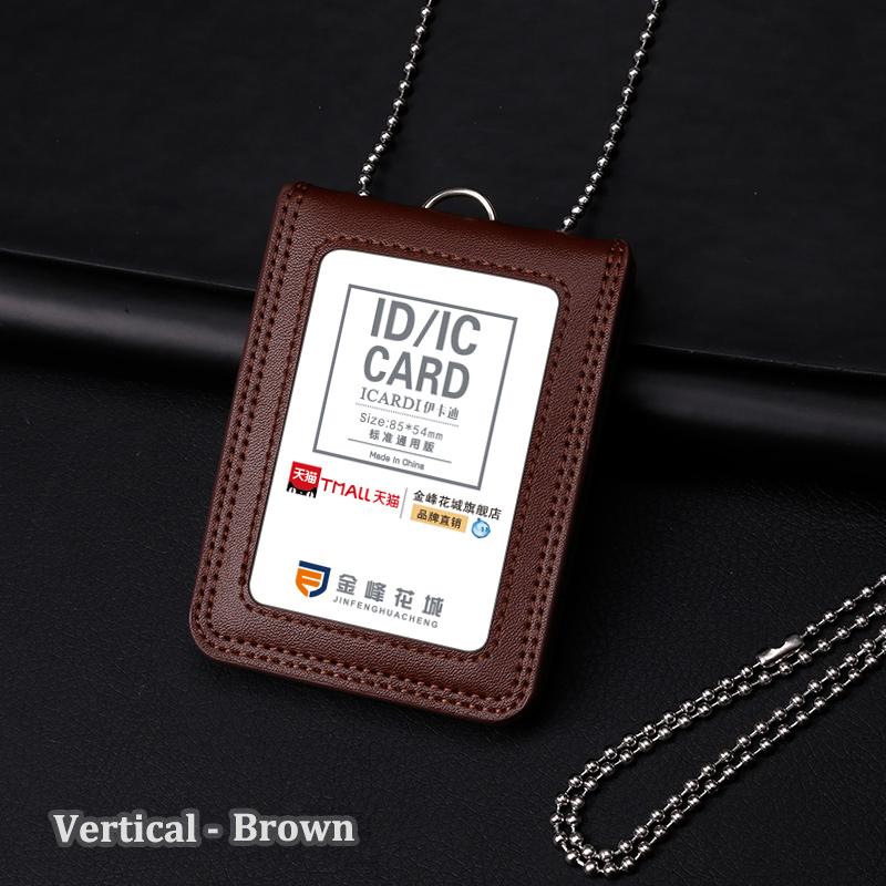 Держатель для удостоверения личности из натуральной кожи, репортер, полицейский офисный работник, шейный бейдж, именной тег, нагрудный чехол для карточек, деловая рабочая карточка