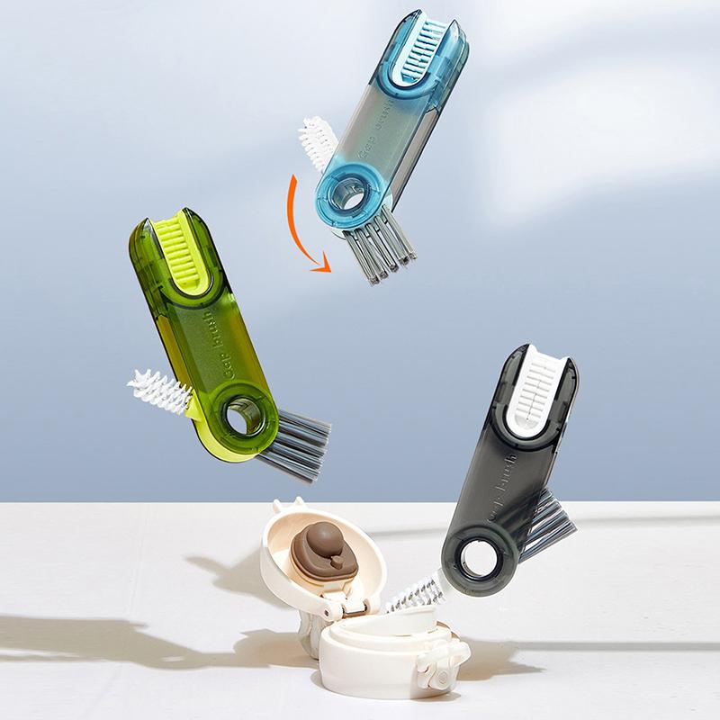 3 в 1 Бутылка Gap Cleaner Brush Многофункциональная щетка для чистки чашек Вода