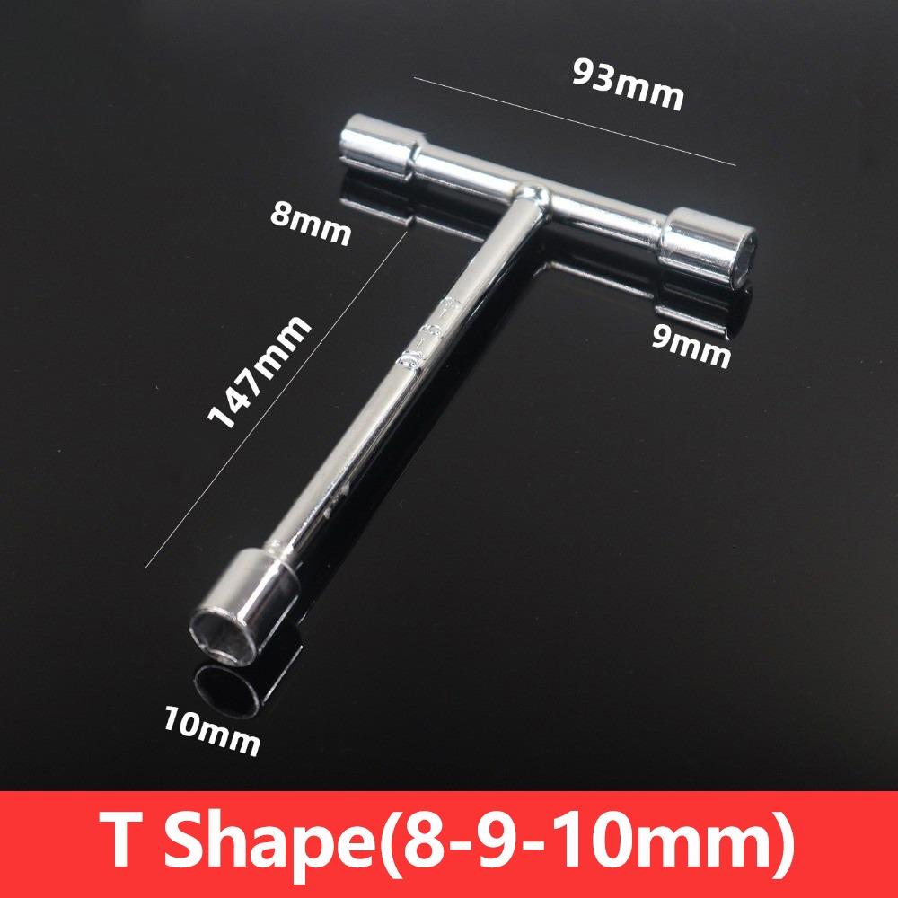 Triple Head Socket Wrench 3-Way Hex Socket Hand Tool Portable Repair Wrench  Mechanical Maintenance