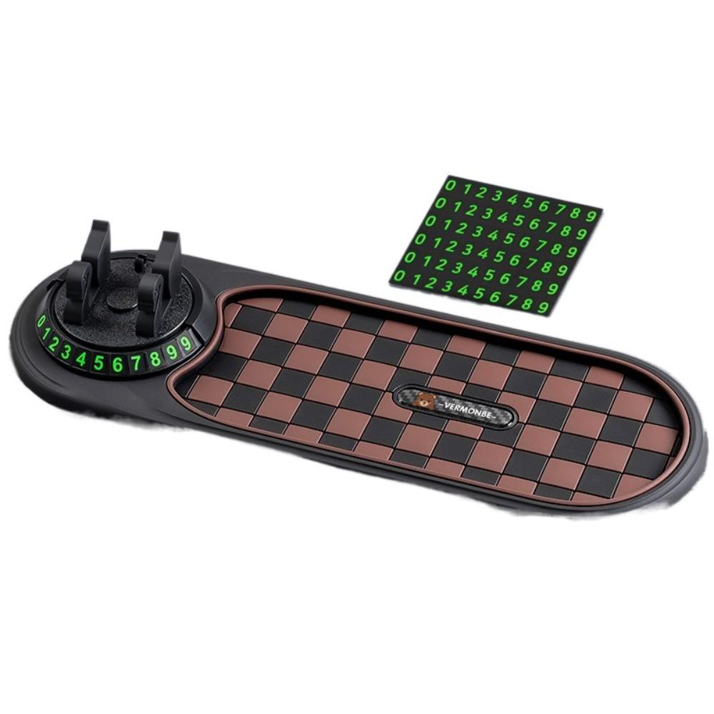 with Parking Number Plate Parking Number Plate Rotatable Anti slip Phone Pad  Car Center Console