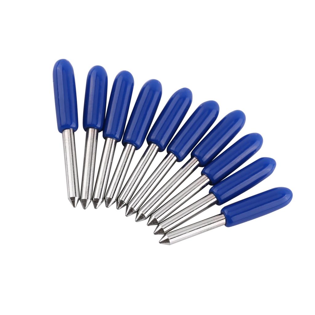 10pcs Plotter Cutter Knife Cemented Carbide Blade For Vinyl Cutting 30 Deg 45 Deg 60 Deg