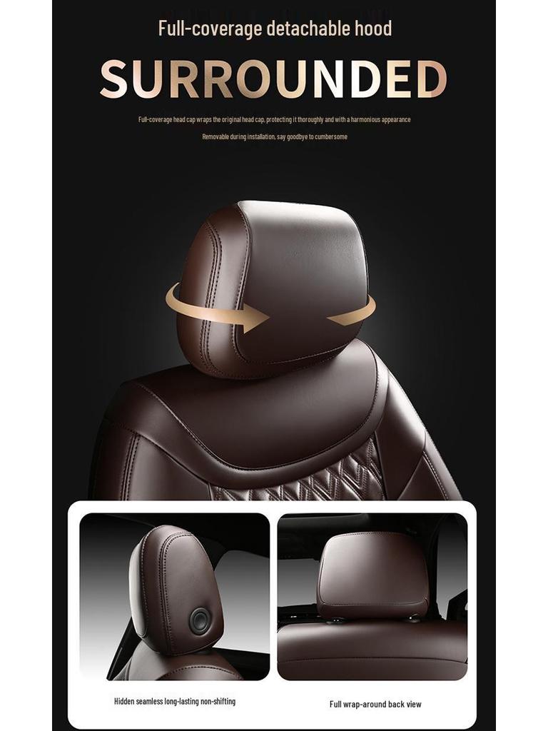 2024 T-Roc Чехол на сиденье из кожи наппа - Полный охват, Всесезонная подушка