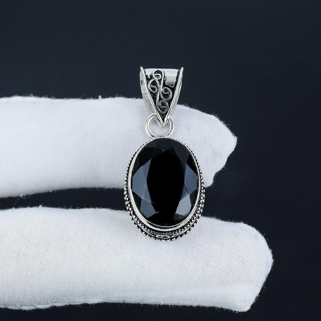 Серебряный кулон с драгоценным камнем аметист из стерлингового серебра 925 пробы — овальный дизайн ручной работы, повседневная бижутерия в подарок