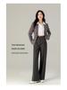 Xinge Women's Thickened Tencel Wool Wide-Leg Suit Pants for Autumn/Winter 2024