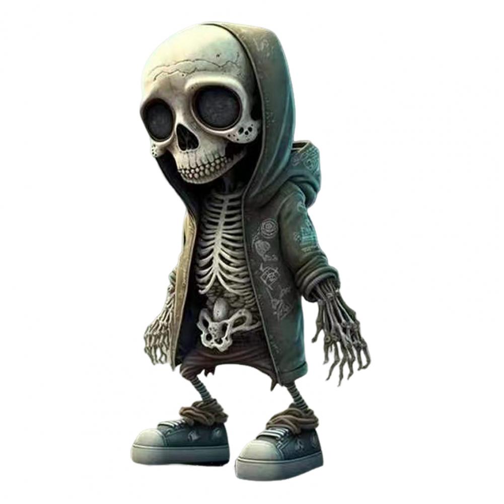 Stylish Skeleton Statue Skeleton Figurine Home Decor Halloween Skeleton Figurines for Home Office Decor Small Resin for Desk