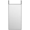 Vidaxl Lustro Na Drzwi, Czarne, 40X80 Cm, Szkło I Aluminium