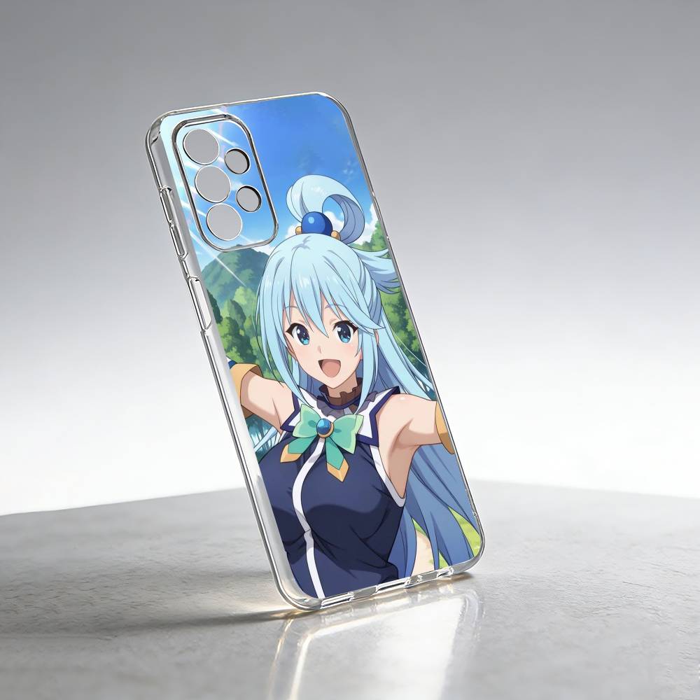 A-Aqua Аниме KonoSuba S-S Чехол для телефона Прозрачный Силиконовый Мягкий Для Samsung S25,S24,S21,S22,S23,S30,Ultra,S20,Plus,Fe