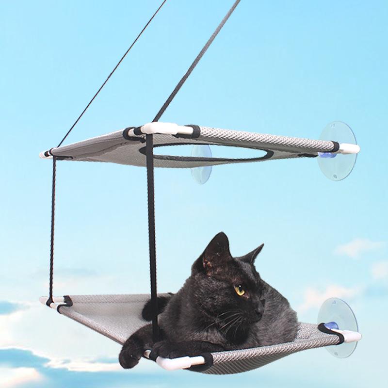 Double Layer Suction Cup Cat Hammock for Glass Windows