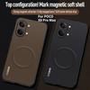Деловой узор Sle Кожаный Магнитный Чехол для Xiaomi Poco X8 Pro Max F8 Ultra M7 X7 для Magsafe Беспроводной Зарядки Чехол
