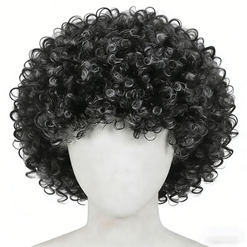 Heat Resistant Clown Curly Cosplay Wig Synthetic Football Fan Wearing Wigs Carnival