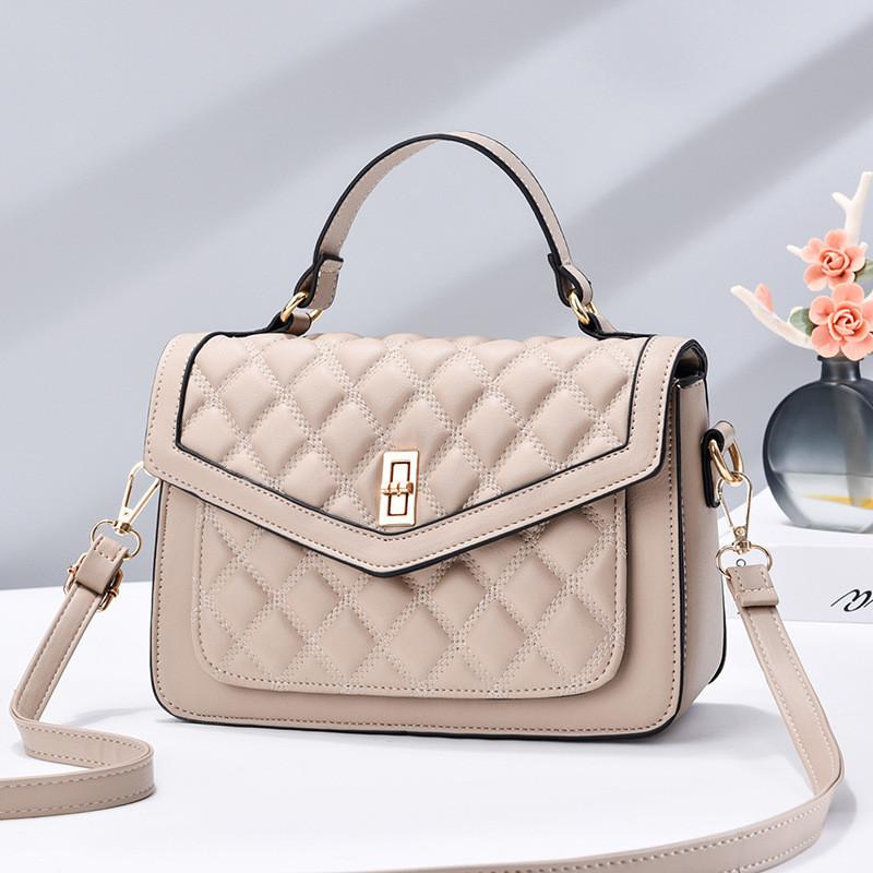 Ielgy Fashion One-Shoulder Messenger Bag Diamond Portable Korean Casual One-Shoulder Messenger