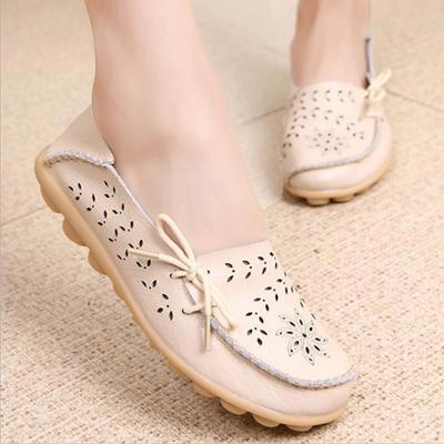 Женские туфли из искусственной кожи с перфорацией, с антискользящей подошвой