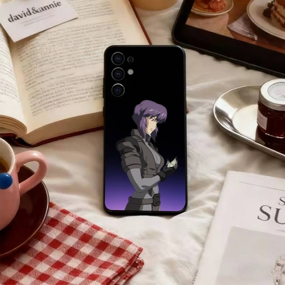 Чехол для телефона «Призрак в доспехах» Мягкий черный Для Samsung S25,S24,S21,S22,S23,S30,Ultra,S20,Plus,Fe,Lite
