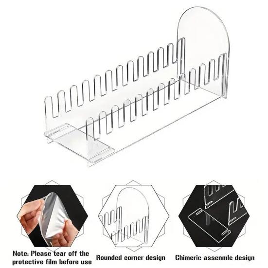 1/2/3 шт. 12-уровневая подставка для поздравительных открыток, акриловая стойка для открыток, держатель для хранения закладок для настольной столешницы на прилавке магазина