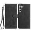 For Samsung Galaxy A36 5G Case Imprinted Feather PU Leather Wallet Phone Cover with Wrist Strap