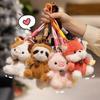 Plush Keychain Cute Pendant With Capybara Penguin Raccoon Panda Design Shaped
