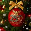 United States 250th Anniversary Ornament 250th Anniversary Acrylic Christmas Ball Ornament Patriotic Christmas Tree Hanging Decor