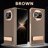 Высококачественный кожаный складной чехол для Huawei MATE X3 MateX3 Усиленная защита шарнира + Металлическая подставка-держатель Флип-чехол для телефона