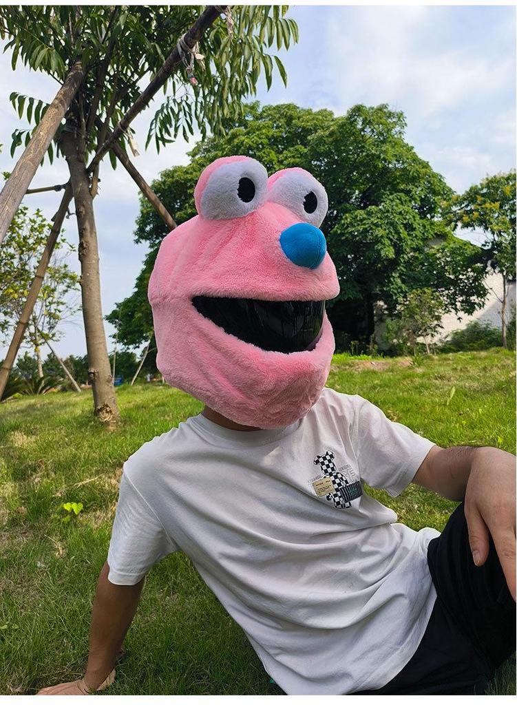 Custom Plush Helmet Cover - Soft, Durable, Wear-Resistant, Cute Cartoon Design