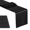 10-Pack Satin Table Runner Black 12x108 Inch Long Wedding Satin Silk Table Runners for Birthday Parties Banquets Decorations