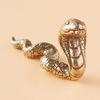 Антикварная бронзовая фигурка змеи-кобры, резьба по меди, зодиакальные животные, украшения для стола, чайные украшения для домашних животных, латунные изделия