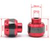 1 Pcs Red & Carbon Fiber Motorcycle Front Fork Frame Sliders Crash Protection Mo