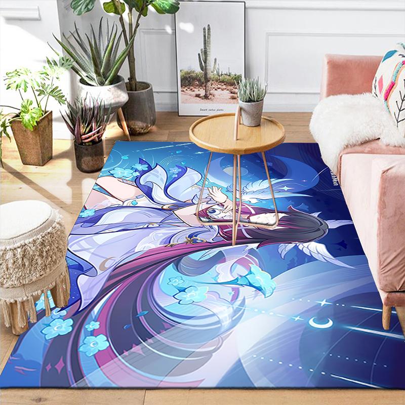1Pc Fantasy Moonlit Dance Rug, Office Carpet Indoor Outdoor Doormat, Non-Slip, Comfortable, Living, Christmas Halloween, Xmas Gift S1455