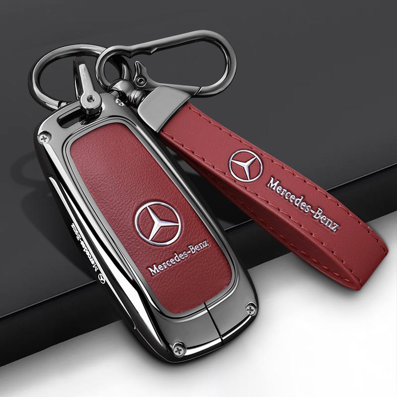 GLC GLB Zinc Alloy Leather Car Remote Key Case Cover For Mercedes Benz A C E S G Class GLC CLE CLA GLB GLS W177 W205 W213 W222