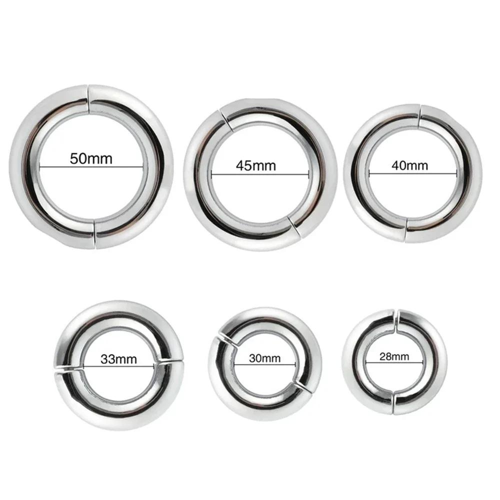 50 мм Мужская клетка целомудрия Металлическое кольцо на член Винт Ограничительное кольцо для мошонки Секс-инструмент для мужчин Задержка эякуляции Растяжитель пениса Секс-игрушки