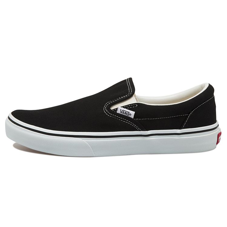 Vans Легко надевающиеся Удобные Амортизирующие Прочные Легкие Дышащие Низкие Кеды для скейтбординга Унисекс Кроссовки Черный Белый 466091-0002