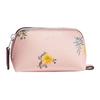 New Canvas With Leather Clutch Wrist Bag, Makeup Bag Mini Women's Pink C9880G-SVOKV