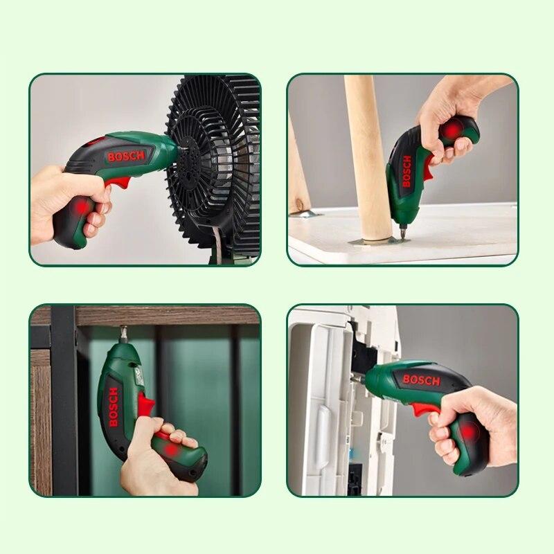 Bosch Бытовая беспроводная электрическая отвертка Easy Screw Drive, аккумуляторная от USB дрель со светодиодной подсветкой, максимальный крутящий момент 4,5 Нм, электроинструменты Bosch