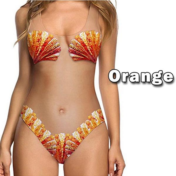 MAITA 2021 летний сексуальный женский цельный купальник бикини цвета дыни в виде фруктовой оболочки
