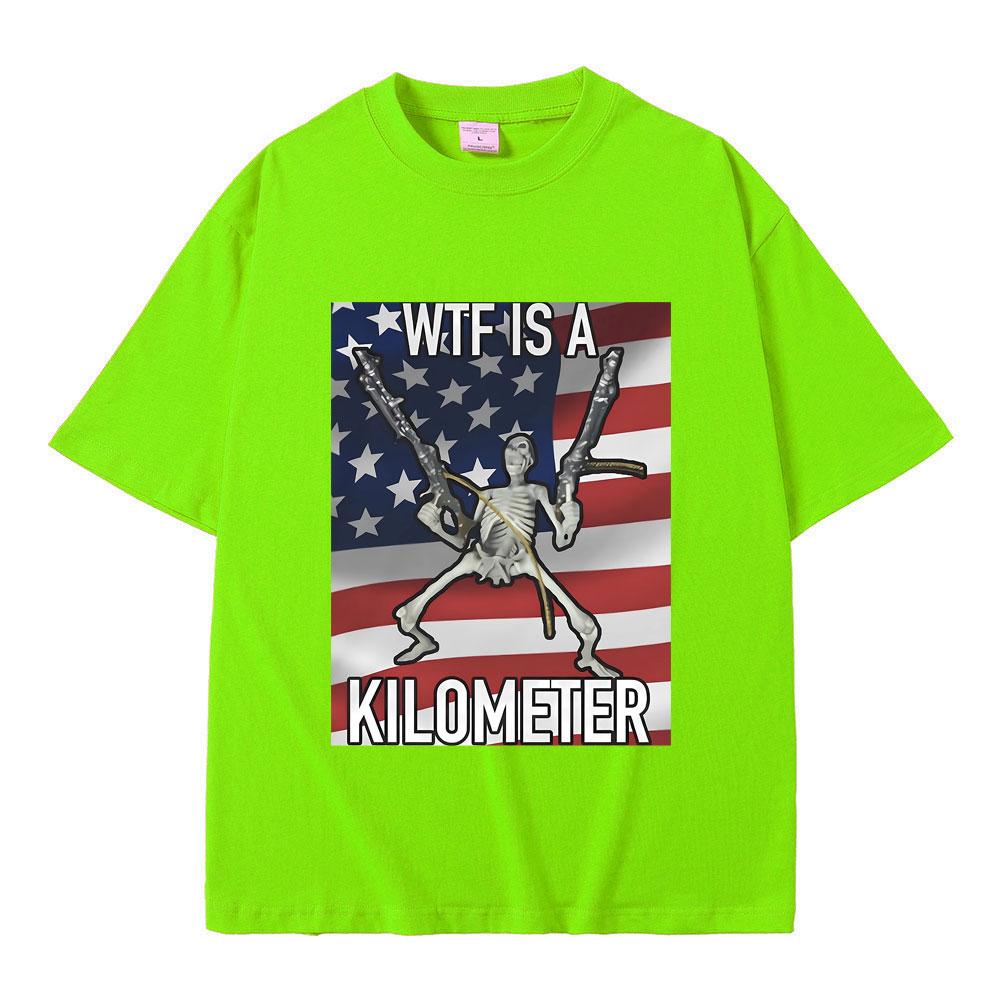 Что такое километр? Смешной скелет мем графический принт футболка унисекс мужская модная повседневная винтажная футболка мужские футболки оверсайз