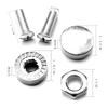 Alloy Chrome Anti-theft Screws Circular Number Plate Fixing Nut Trendy Car License Plate Bolts