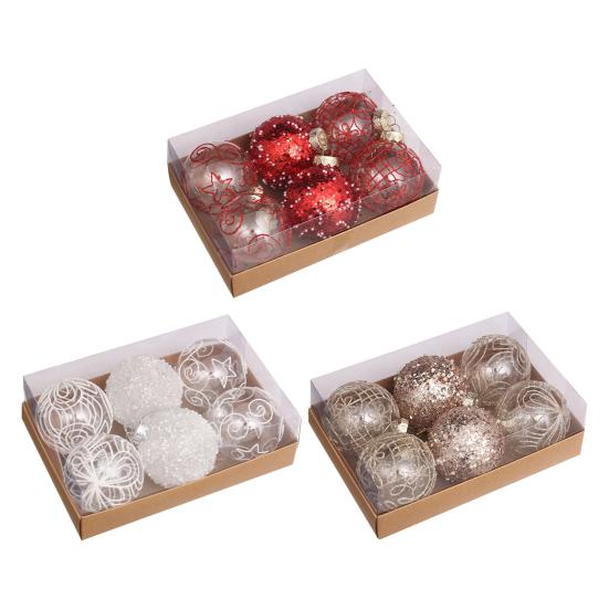 6 шт. небьющиеся рождественские шары украшения елочные подвесные шары уникальные праздничные украшения