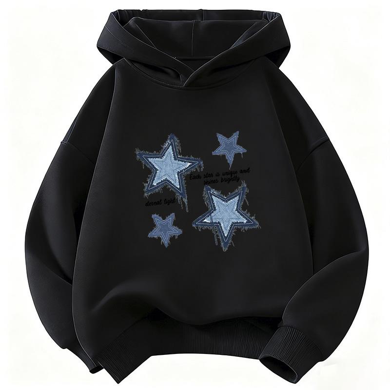 Худи Streetwear со звездным принтом Детская толстовка Милая хип-хоп толстовка для мальчиков и девочек Осень Зима Повседневные толстовки