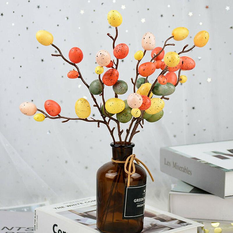 2/3/5/10Pcs Easter Egg Tree Branches Home Decoration Painting Field Eggs Spring Party Decor