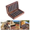 Double Side Pockets Fly Fishing Box Containers Wood Fishing Tackle Box Fishing Tackle Hook Organizers Storage Case