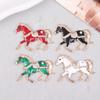 Classic Rhinestone Horse Brooches For Women Versatile Animal Lapel Pins Clothing Corsage Jewelry Accessories New Year Gifts