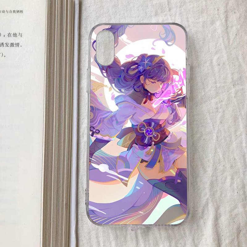 Чехол для телефона Genshin Impact Райдэн Сёгун для iPhone 11 12 13 Mini Pro Max 8 7 6 6S Plus X 5 S SE 2020 XR XS 10