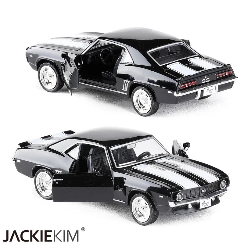 Македа1:36 Chevrolet США 1969 Camaro SS Винтажный Матовый Черный Литой Металлический Модель Автомобиля Игрушка Для Коллекции Подарок Детям