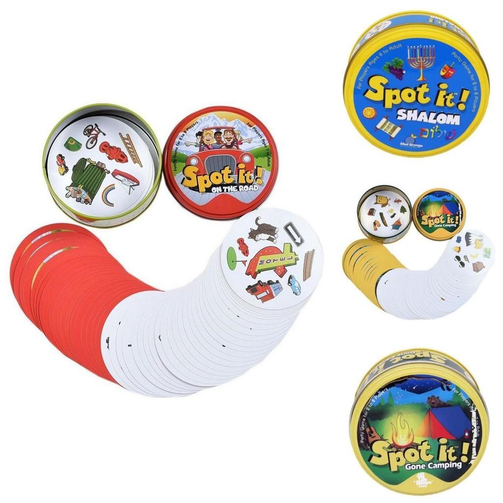 Красочные карточки Доббль Спот Ит для детей и взрослых. Идеально для вечеринок и путешествий.