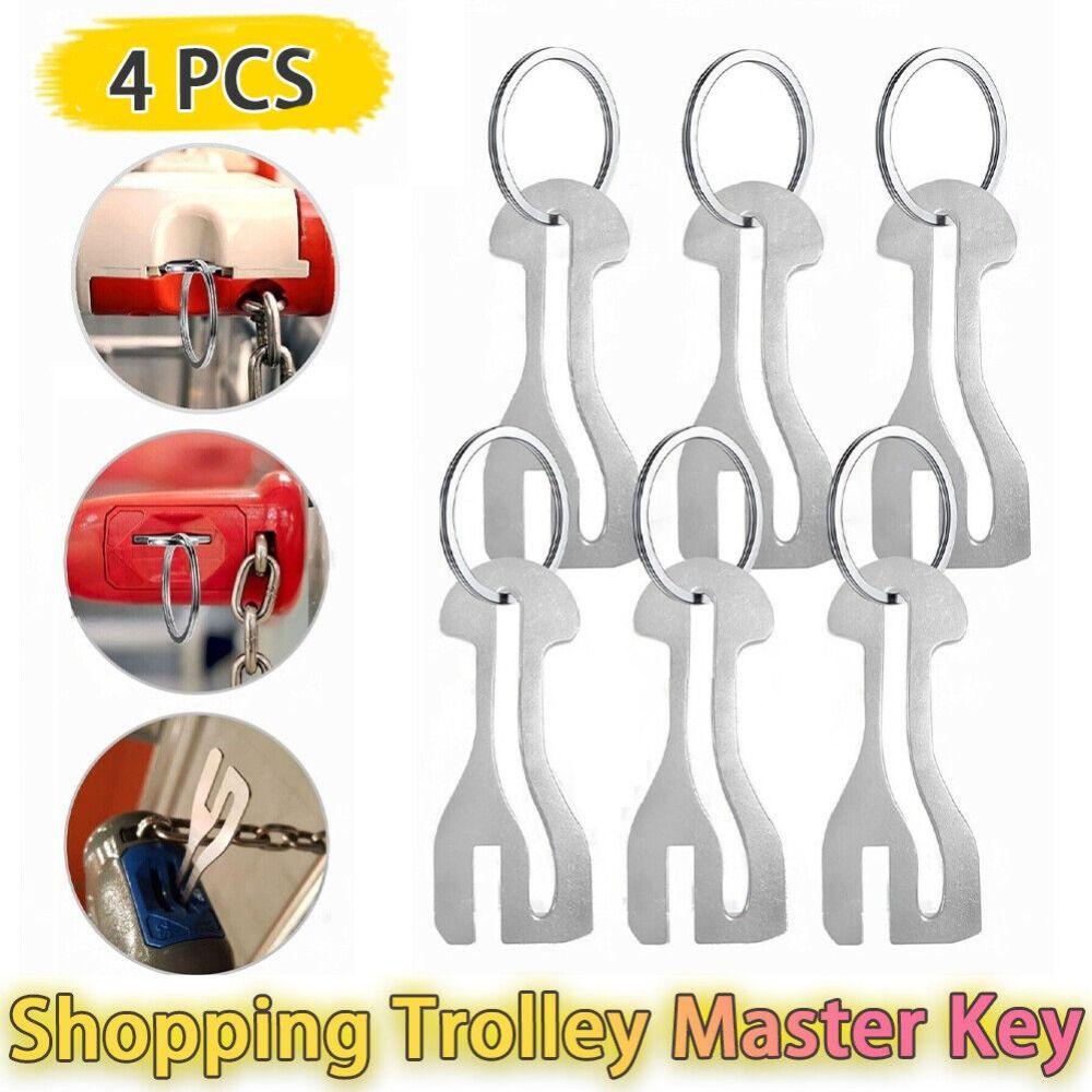 Reusable Trolley Master Key Token Metal Substitute Coin Durable Shopping Cart Token Gift