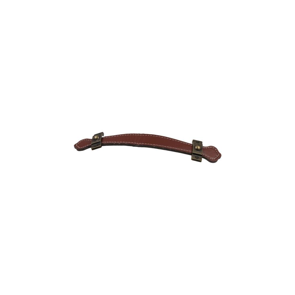 Brown Leather Handle Black Cabinet Pulls Vintage Drawer Handle Wardrobe