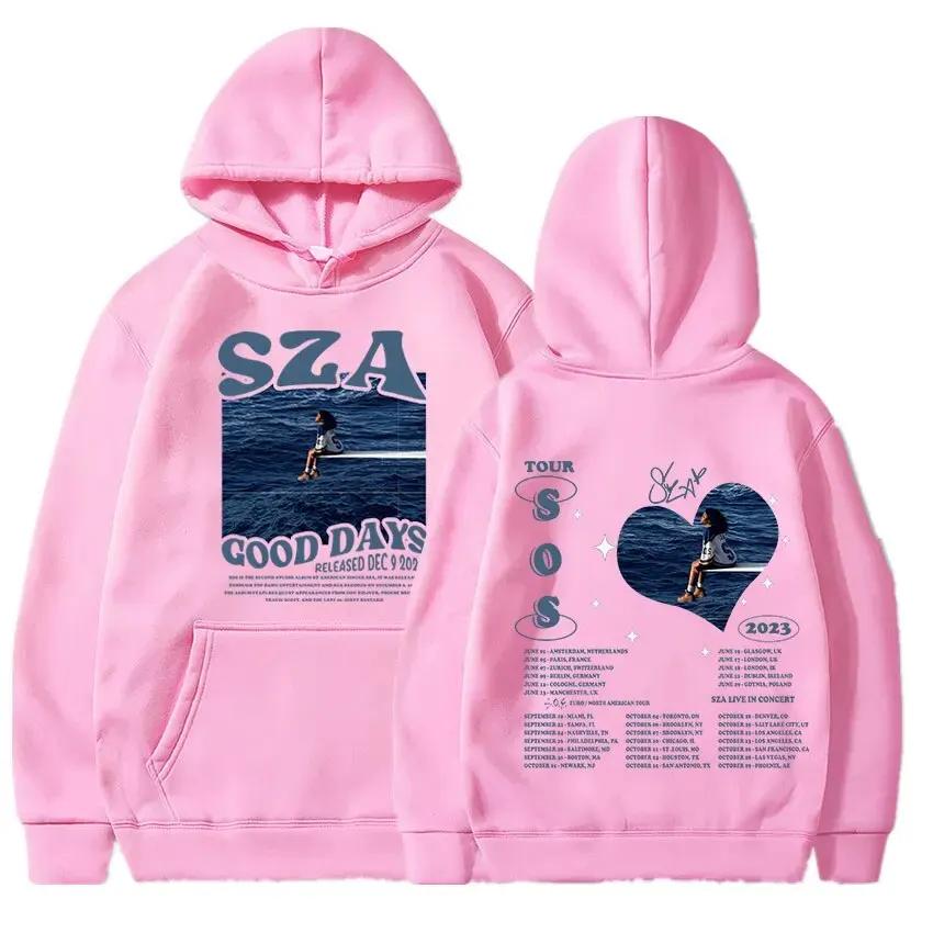Унисекс SZA SOS Good Days принтованный капюшон Street Wear рубашка с капюшоном пуловер Harajuku Sportswear спорт