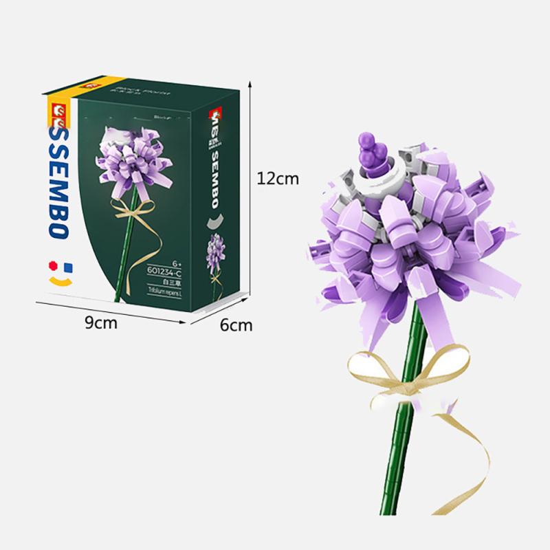 Вечные цветы Букет Строительные блоки Совместимы с Lego Сборные строительные блоки Игрушки для